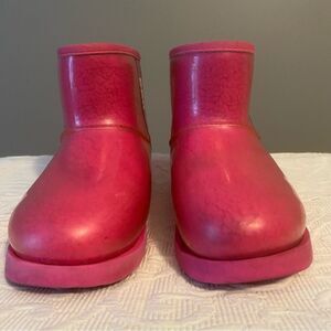 UGG CLASSIC CLEAR MINI ROCK ROSE PINK WATERPROOF ANKLE BOOT SIZE 5 WOMEN